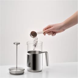 Kult Coffeepress 1l French Press koffiemaker - 6 kopjes - glas en Cromargan roestvrij staal - vaatwasmachinebestendig stainless steel press — thumbnail 5