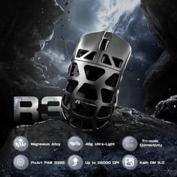 ATTACK SHARK R3 - Draadloze Gaming Muis - PAW3395 - Ultralichte(46g)- Wired/2.4G/BT5.1 - 26000DPI - Magnesium Alloy — thumbnail 3