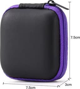 Oortjes Opberg Hoesje | Case | Etui | Organizer | Voor Het Opbergen Van Oordopjes En Laadkabels | Opbergen Van Sleutels | USB | PAARS — thumbnail 4