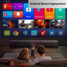 Jemaison® - Beamer P70 - Accu en Netstroom - 300 ANSI Lumen - Android - 3D - Geschikt voor Buiten — thumbnail 5