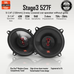 JBL Stage3 527F - Autospeakers - 5.25” Inch (130 mm) - 2-Weg Coaxiaal - 200 Watt- 2 Stuks - Zonder G — thumbnail 4
