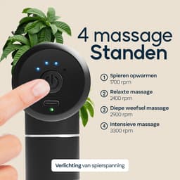 Massage Gun Mini PRO - Samengesteld door Msc. Fysio - Inclusief app - Sport en Relax Massage Apparaat - 4 opzetstukken - Professioneel - Bellies family — thumbnail 3