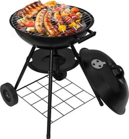 BukkitBow - Mobiele Houtskoolbarbecue - BBQ van Metaal en Kunststof - 44x73x41.5cm - Met Ruim Grilloppervlak — thumbnail 5