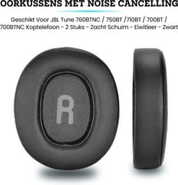 Somstyle Oorkussens Geschikt Voor JBL Tune 760BTNC / 750BT /710BT / 700BT / 700BTNC Koptelefoon - 2 Stuks - Zacht Schuim - Eiwitleer - Zwart — thumbnail 5