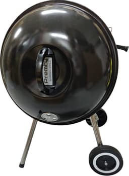 Premfy Luxe Kogelbarbecue - Houtskoolbarbecue - Ronde Barbecue op Wielen - 46x76 cm - Instelbaar Luchtrooster - Grilloppervlak Ø 45 cm - Met As Vanger - BBQ Grill - Kettle - Zwart — thumbnail 4
