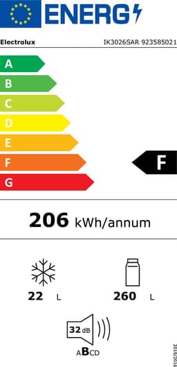 Electrolux IK3026SAR Inbouw combi-koelkast Ingebouwd 282 l F — thumbnail 3