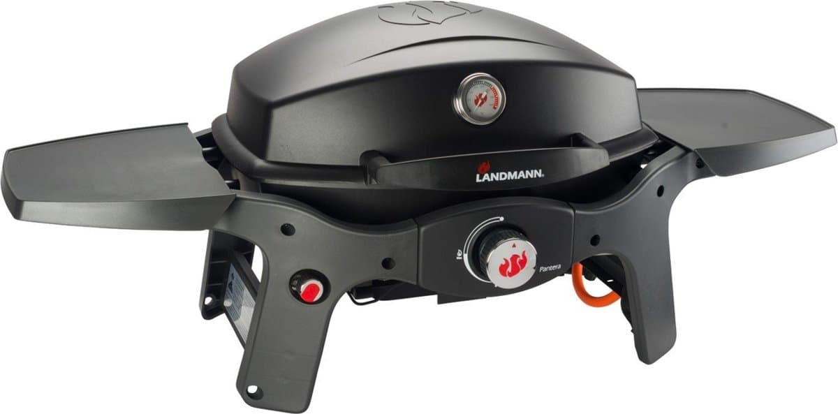 LANDMANN Pantera 1.0 Gas barbecue – 3500W – Tafelmodel – Grilloppervlak 48x37 cm – Zwart — afbeelding 1