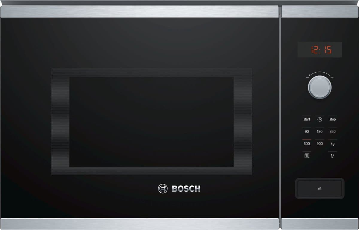 inbouw magnetron 25l 900w roestvrij staal - bosch - bfl553ms0 — afbeelding 1