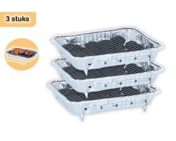 Wegwerpbarbecue 3 stuks – Instant BBQ met 600g Houtskool – Gebruiksklaar voor Camping, Vakantie en Picknick