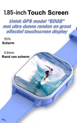 GPSHorlogeKids© - GPS horloge kind - smartwatch kinderen - WhatsApp - 4G videobellen - spatwaterdicht - SOS alarm - SMS - incl. SIM - Edge Roze — thumbnail 5