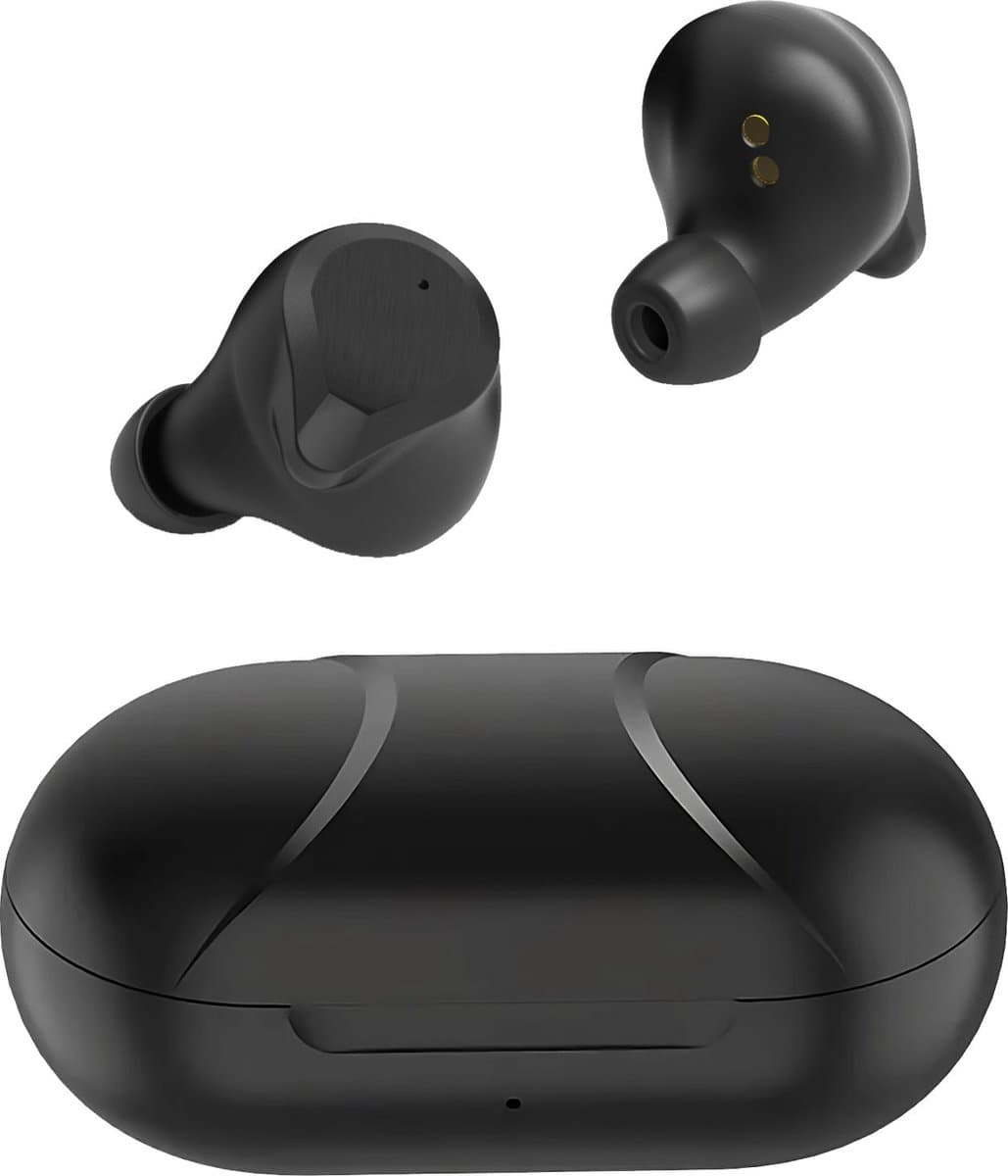 Nubex® Sport Go - Volledig Draadloze Oordopjes – Zweet- en regenbestendig - EXTRA BASS - USB-C - Touch - Sport oortjes - Bluetooth - Blijven altijd zitten - Zwart — afbeelding 1