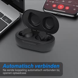 Nubex® Sport Go - Volledig Draadloze Oordopjes – Zweet- en regenbestendig - EXTRA BASS - USB-C - Touch - Sport oortjes - Bluetooth - Blijven altijd zitten - Zwart — thumbnail 5