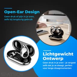 SFATECH Q39 – Open-Ear Sport Hoofdtelefoon – Open-Ear Sport Oortjes – Sport Oordopjes – Sport Hoofdtelefoon – Bluetooth Koptelefoon – Bluetooth 5.4 – AI Bass – ENC Noise Cancelling – IP54 – True Wireless – Zwart — thumbnail 2