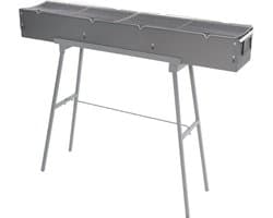 BBQ-grill - Voor camping - Draagbare, opvouwbare houtskoolgrill - Grijs - 100*18*13cm