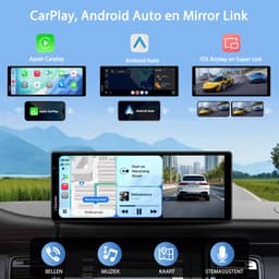 Carpuride W904 10,26" CarPlay-scherm met dashcam, 4K-camera aan de voorkant en 1080p-camera aan de achterkant, lusopname, Bluetooth, Siri/Google — thumbnail 3