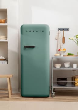 CREATE - Koelkast in retrostijl - Sage - Handvat Zwart - FRIDGE RETRO 281L — thumbnail 4