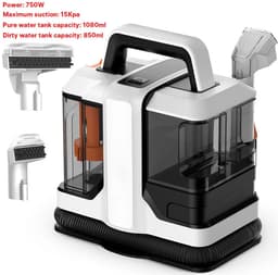 CYRO - Tapijtreiniger - Tapijtreiniger Machine - Bank Reiniger - Tapijt Reiniger 750W - Draagbaar - voor Auto, Dierenhaar, Bekleding - Wit — thumbnail 1