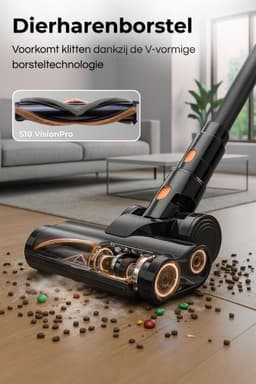 MYBOT S10 VisionPro - Steelstofzuiger - 430W - 34Kpa - 3 Zuigniveaus - Vacuum Cleaner - Steelstofzuiger Draadloos - Zonder Zak - Op Accu — thumbnail 2