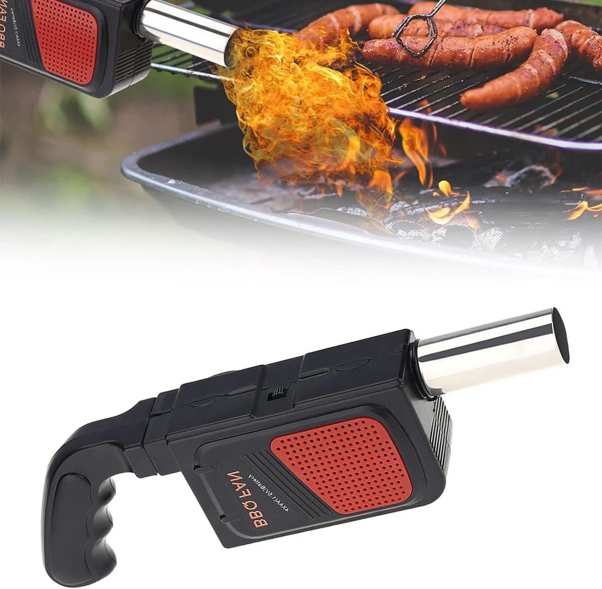 Draagbare elektrische BBQ-luchtblazer voor buiten koken en picknicken — afbeelding 1