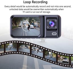 Autocamera (DVR) - Inbouw-DVR - Dubbele camera's voor en binnen in de auto - Full HD - 120° groothoek - Loopopname - Zwaartekrachtsensor (met 32GB geheugenkaart) — thumbnail 3