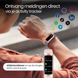Siltcon® Vitéa Stappenteller Horloge - Activity Tracker - Hartslagmeter – Bloeddrukmeter - Slaapmonitor - Saturatiemeter – Sporthorloge – Smartwatch Dames, Heren & Kinderen - Geschikt voor iOS/Android - RVS - Elke pols - Incl. 2 Bandjes — thumbnail 3
