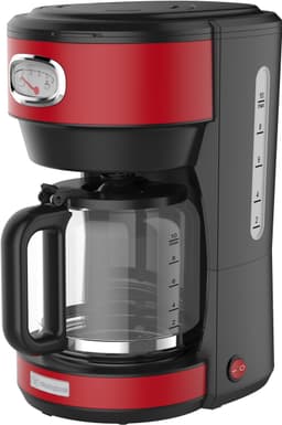 Westinghouse Retro Filter-koffiezetapparaat – Filterkoffie – Herbruikbaar Filter – 1,25L – 10 Koppen – 1000W – Rood — thumbnail 5