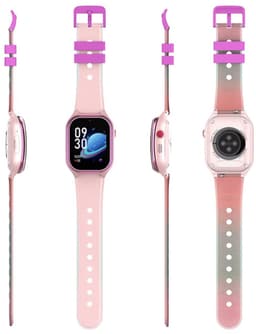 GPSHorlogeKids© - smartwatch kinderen - GPS horloge kind - kleinste model 2026 - kinder smartwatch - 4G videobellen - SOS alarm – veilige zone - klasse tijd - alarm - spatwaterdicht - hartslag - incl. SIM - CURVE roze — thumbnail 3