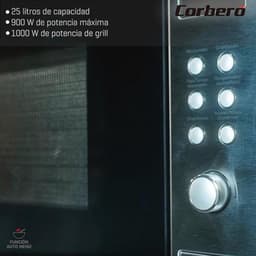 Magnetron 25 liter RVS 900W met Automenu en Grillfunctie — thumbnail 2