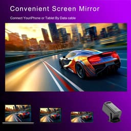 Mini-projector, geschikt voor draagbare buitenfilmprojectoren, slimme projector die compatibel is met smartphones/tv-sticks/laptops/USB/HDMI, voor binnen- en buitengebruik. — thumbnail 3