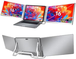 Virello® OneCable 16’’ - Portable Monitor - Inclusief Beschermhoes - Draagbaar Beeldscherm - Draagbare Monitor - Full HD - IPS - Grijs — thumbnail 1