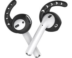 KELERINO. Earhooks / earhoox / oorhaken geschikt voor Airpods 1 & 2 - Zwart