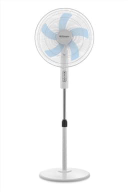 Stijlvolle Staande Ventilator met 3 Snelheden, Draaibare Kop en Hoogteverstelling - 45 W, Wit — thumbnail 5