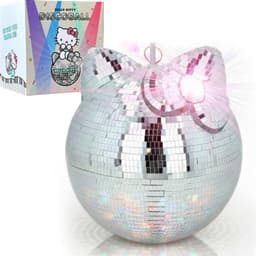 Hello Kitty Discobal XL - Spiegelbol met Ophanghaak 27 x 25 x 25 cm - Disco Speelgoed voor Kinderen - Discobol - Hello Kitty Producten - Cadeau voor Meisjes - Spiegelbal - 6, 7, 8, 9, 10, 11, 12, 13, 14, 15, 16+ Jaar - Zilver — thumbnail 1