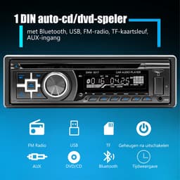 ESSGOO Autoradio met CD speler - Bluetooth - MP3-speler - USB AUX Bluetooth - Handsfree bellen - FM Radio - enkel 1 DIN — thumbnail 5