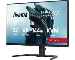 iiyama G-Master GB3261UHSCP-B1 Red Eagle - 32 inch - 4K - VA - 144 Hz - Verstelbaar - HDMI 2.1 - HDR 10