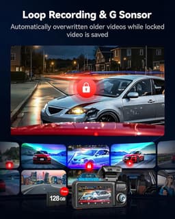 Dashcam 4K met 3 Kanalen, Nachtzicht, GPS en WiFi — thumbnail 3
