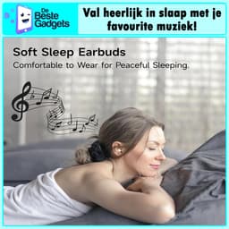 De Beste Gadgets Draadloze Slaap Oordopjes – Bluetooth Sleep Earbuds – Comfortabel voor Zijslapers – Kleine oordopjes - Kleine Oortjes – Noise Blocking – IPX6 Waterbestendig – Tot 20 Uur Batterij - Model S13 - Zwart — thumbnail 4