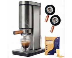 LunaSea® LunaPress - Espressomachine - Boiler Pressure Technology - Pistonmachine - RVS - Geschikt Voor Koffiecups - Inclusief Ontkalkingstabletten