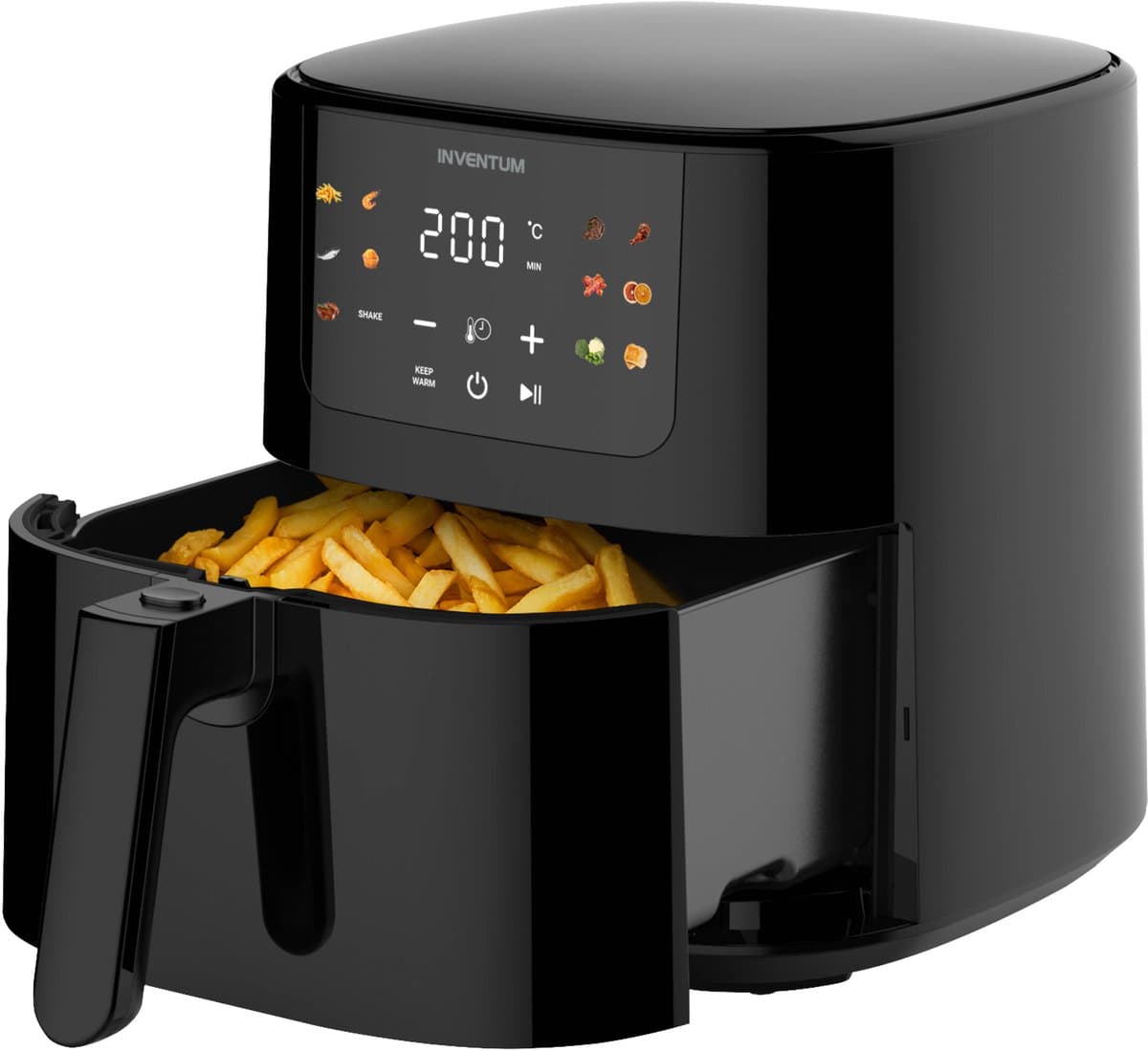 Inventum GF501HLDB Airfryer XL - 5L - 11 programma's - 70-200 °C - Tot 5 personen - Zwart - WK — afbeelding 1