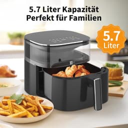 Digitale Heteluchtfriteuse 5,7L met Touch Display en 8 Voorinstellingen — thumbnail 2
