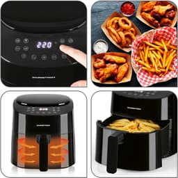 Heteluchtfriteuse 4,5L - 1400W met 8 Kookprogramma's voor Gezonde Bereidingen — thumbnail 4