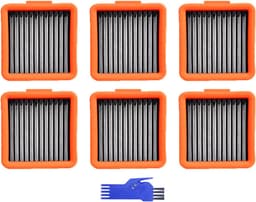6 STUKS HEPA filter - geschikt voor UWANT D100 - D100 PLUS - D100 PRO - V8 & V10 - D5 - D5 PRO - A60 - A100 - A558 - voor robotstofzuiger - 62*57*29mm - met reinigingsborstel — thumbnail 1