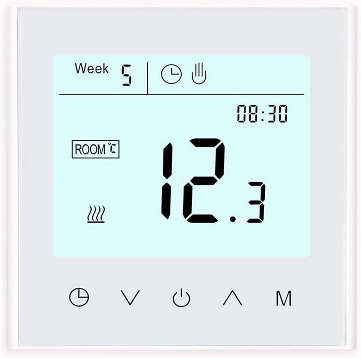 Slimme WiFi Thermostaat met Touchscreen voor Elektrische Verwarming, Waterboiler of Gasketel — afbeelding 1