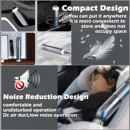 Draadloze Draagbare Auto Stofzuiger - 18000Pa Krachtige Zuigkracht - HEPA Filter + LED-Display - Lichtgewicht Met Multi-Mondstuk - Geschikt Voor Auto+Thuis - Verwijderd Haren Van Huisdieren+Toetsenbord Vuil - Effici毛nte Vuilopvang Tool — thumbnail 3