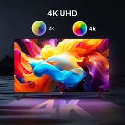 TuTu Android Smart TV - QLED 4K Ultra HD - 43 inch/109 cm - Frameless Design - Tripple Tuner DVB-T/T2/S/S2/C - HDMI x3, USB x2, CI+ - Voice Controle & Streaming apps - Geassembleerd in Eindhoven - TUQ43UN1 — thumbnail 4