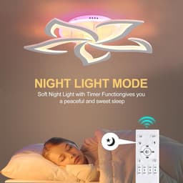 Dimbare LED Plafondlamp met Afstandsbediening voor Slaapkamer en Woonkamer — thumbnail 4