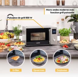 Magnetron met Grillfunctie RVS 20 Liter 700W — thumbnail 4