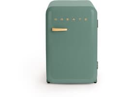 CREATE - Koelkast in retrostijl - Sage - Handvat Hout - FRIDGE RETRO 107L