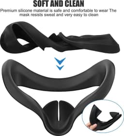 KELERINO. Cover geschikt voor Oculus Quest 2 VR - Silicone - Zwart - VR accessoires — thumbnail 3