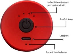 Massage Gun - Nimbl XPRS Fysio - Sport en Relax Massage apparaat - Fluisterstil - Inclusief koffer - Met 4 opzetstukken - Rood — thumbnail 3